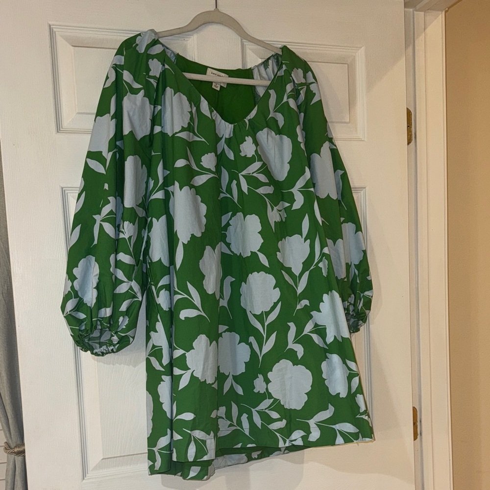Kate Spade Green and White Floral Dress